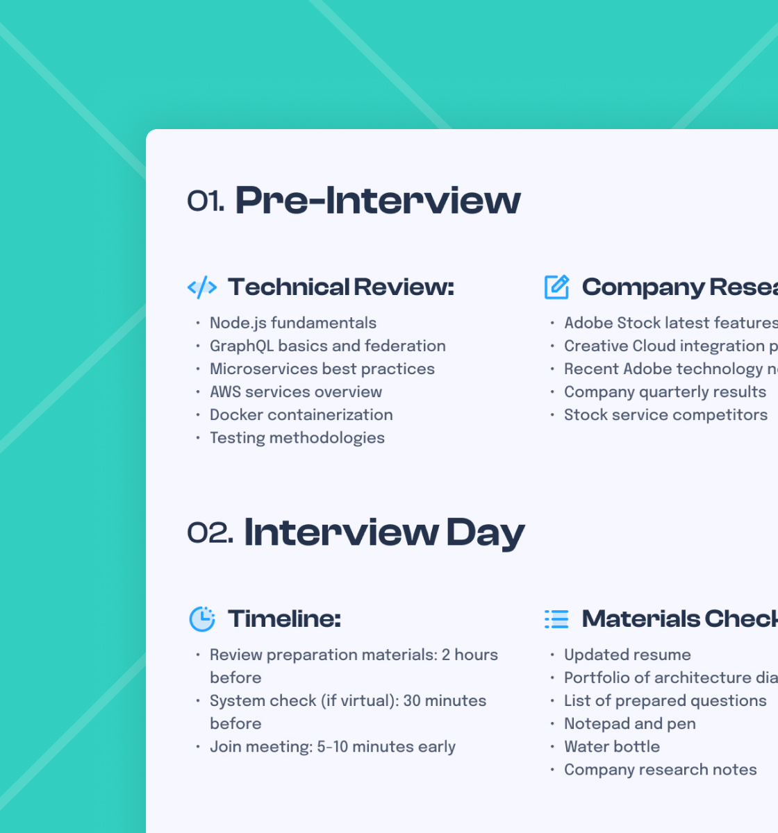 Structured Preparation